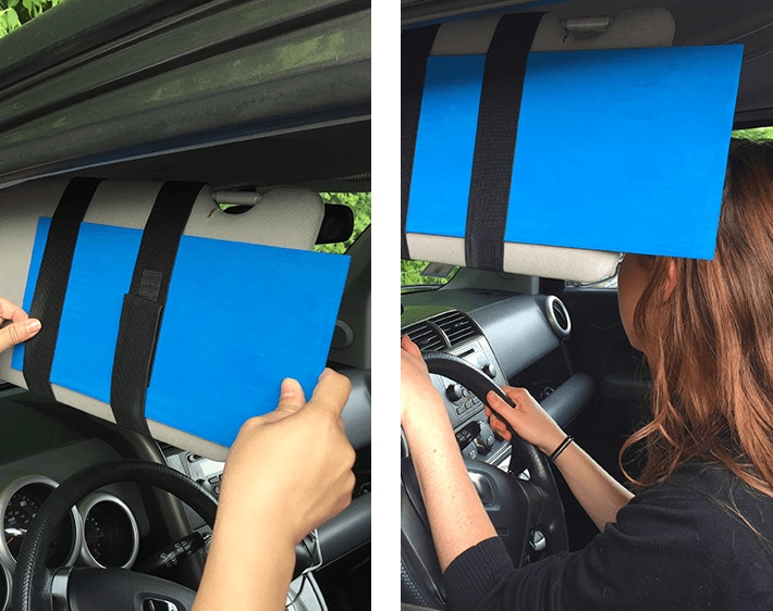 Step 6 - Making your own car sun visor extender