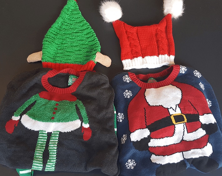 Materials for ugly sweater car seat covers